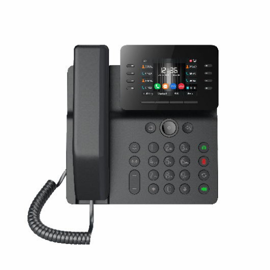 Fanvil V64 SIP telefon, 3,5"bar.disp., 12SIP, 21DSS tl., WiFi, BT, dual Gbit, PoE