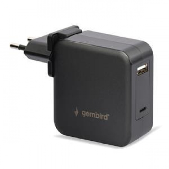 GEMBIRD Univerzální adaptér NPA-PD60-01 pro notebook, Type-C PD, USB, 60W