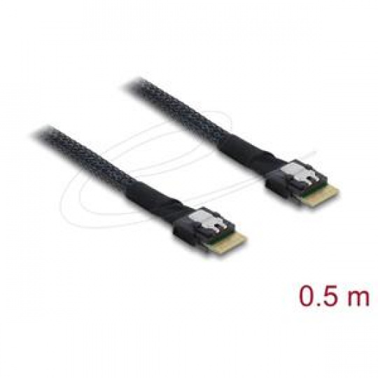 Delock Kabel PCIe 4.0 Slim SAS SFF-8654 4i na Slim SAS SFF-8654 4i, 0,5 m