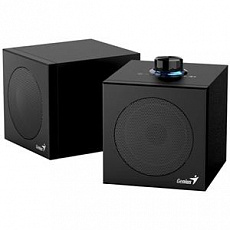 Genius SP-HF300U, Reproduktory, 2.0, 4W RMS, USB-A, USB-C, 2" měniče, dřevěné, ovládání hlasitosti, černé Genius SP-HF300U, Reproduktory, 2.0, 4W RMS, USB-A, USB-C, 2" měniče, dřevěné, ovládání hlasitosti, černé