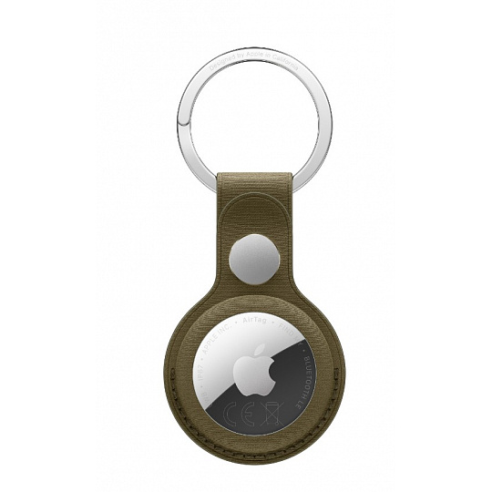 AirTag FineWoven Key Ring - Dark Olive AirTag FineWoven Key Ring - Dark Olive