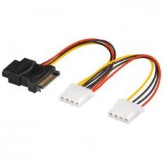 PremiumCord Napájecí Y kabel k HDD Serial ATA na 3x 5,25" female 15cm