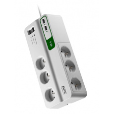 APC Essential SurgeArrest 6 outlets with 5V, 2.4A 2 port USB charger, 230V France APC Essential SurgeArrest 6 outlets with 5V, 2.4A 2 port USB charger, 230V France