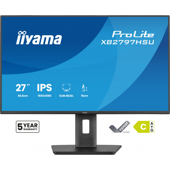 iiyama ProLite/XB2797HSU-B1/27"/IPS/FHD/120Hz/4ms/Černá/5R