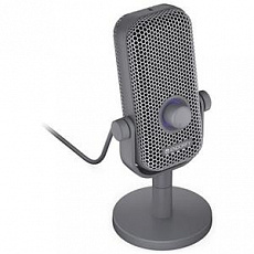 Endorfy Solum Voice S Alt Gray, Mikrofon, kondenzátorový, kardioidní, RGB podsvícení, USB-C, dotykové ztlumení, 3,5mm jack,šedá