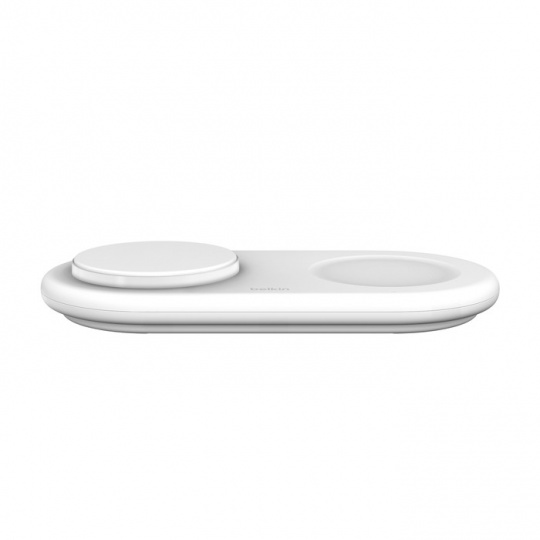 Belkin 2v1 Qi2 15W Magnetic Charging Pad, white