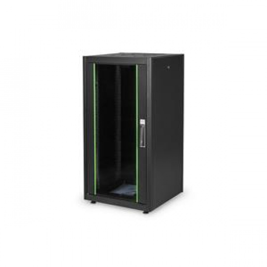 Digitus 26U serverový rozvaděč, Unique, 1260x800x1000 mm, perforované ocelové dveře, barva černá (RAL 9005)
