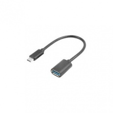LANBERG USB-C(M) 3.1 na USB-A(F) adaptér kabel 15CM černý OTG LANBERG USB-C(M) 3.1 na USB-A(F) adaptér kabel 15CM černý OTG