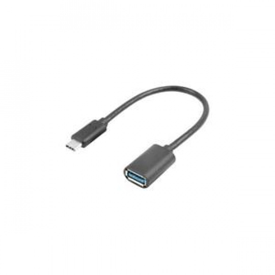 LANBERG USB-C(M) 3.1 na USB-A(F) adaptér kabel 15CM černý OTG