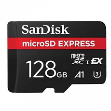 SanDisk Express microSD Card 128GB, Up to 880MB/s Read, Up to 480MB/s Write, 100MB/s Sustained Write, U3, C10 SanDisk Express microSD Card 128GB, Up to 880MB/s Read, Up to 480MB/s Write, 100MB/s Sustained Write, U3, C10