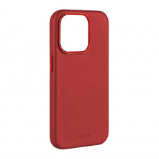 FIXED MagLeather kožený kryt iPhone 15 Pro červený