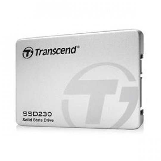 TRANSCEND SSD230S 512GB SSD disk 2.5'' SATA III, 3D TLC, Aluminium casing, 560MB/s R, 500MB/s W, stříbrný