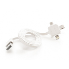 PowerCube USBcable USB-C CABLE, White, multi-vidlice (MicroUSB, Apple Lithning, USB-C), kabel 1,5m PowerCube USBcable USB-C CABLE, White, multi-vidlice (MicroUSB, Apple Lithning, USB-C), kabel 1,5m