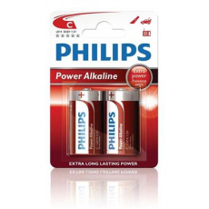 Philips baterie C PowerLife, alkalická - 2ks