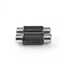 Nedis CAGB24952BK - Stereofonní audioadaptér | 2x RCA Zásuvka - 2x RCA Zásuvka | Černá barva Nedis CAGB24952BK - Stereofonní audioadaptér | 2x RCA Zásuvka - 2x RCA Zásuvka | Černá barva