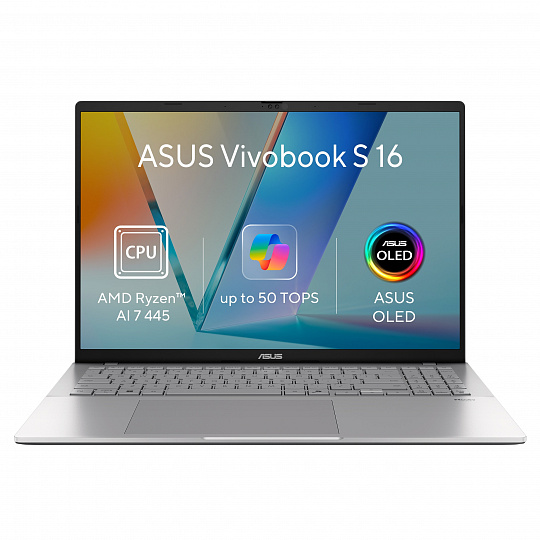 ASUS Vivobook S 16/M3607GA-OLED002W/AI7-445/16"/WUXGA/32GB/1TB/AMD int/W11H/Silver/2R ASUS Vivobook S 16/M3607GA-OLED002W/AI7-445/16"/WUXGA/32GB/1TB/AMD int/W11H/Silver/2R