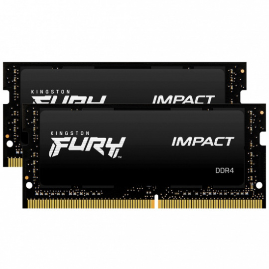 Kingston FURY Impact/SO-DIMM DDR4/16GB/3200MHz/CL20/2x8GB/Black