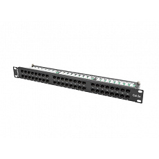 LANBERG PATCH PANEL 48 PORTŮ 1U 19" CAT.5E UTP ČERNÝ