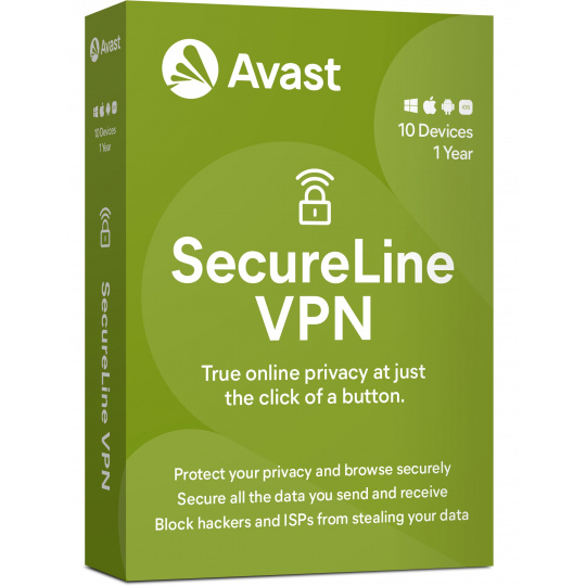 Avast SecureLine VPN Multi-device up to 10 device 1Y