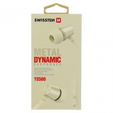 SWISSTEN SLUCHÁTKA EARBUDS DYNAMIC YS500 ZLATÉ