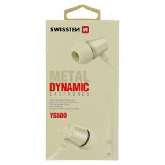 SWISSTEN SLUCHÁTKA EARBUDS DYNAMIC YS500 ZLATÉ