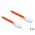 Delock Síťový kabel RJ45 Cat.8.1 S/FTP, 2 m, až 40 Gbps, oranžový