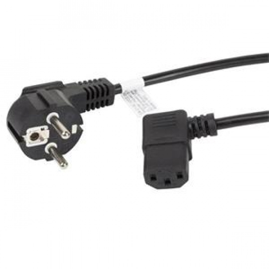 LANBERG CEE 7/7 na IEC 320 C13 POWER CORD 1.8M úhlový RIGHT VDE černý