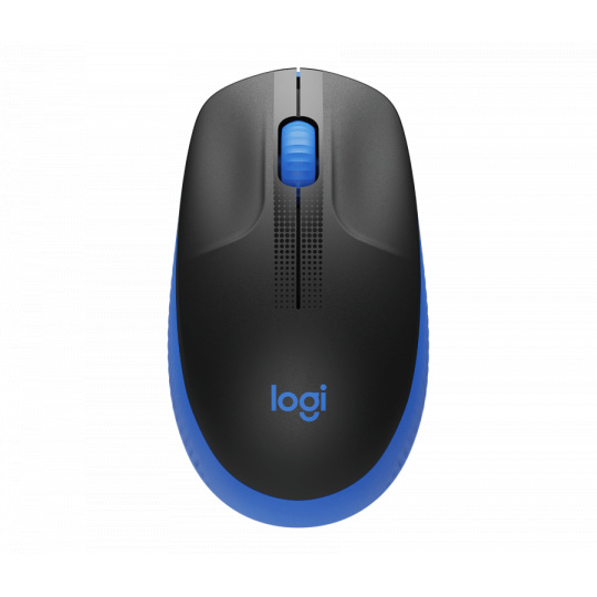 myš Logitech Full-size Wireless mouse M190, černá-modrá