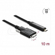 Delock Aktivní optický kabel USB 10 Gbps USB Type-C™ samec > USB 10 Gbps Typ Micro-B samec se šroubky 10 m