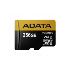 Adata/micro SDXC/256GB/275MBps/UHS-II U3 / Class 10/+ Adaptér Adata/micro SDXC/256GB/275MBps/UHS-II U3 / Class 10/+ Adaptér