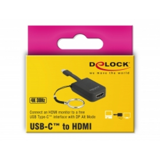 Delock Adaptér USB Type-C™ na HDMI (DP Alt Mód) 4K 60 Hz + HDR – kompaktní konstrukce