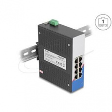 Delock Průmyslový Gigabit Ethernet Switch s 8 porty RJ45, na DIN lištu Delock Průmyslový Gigabit Ethernet Switch s 8 porty RJ45, na DIN lištu