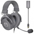 Endorfy VIRO Plus USB Alt Grey Headset,herní,náhlavní,drátový,odnímatelný mik.,53mm měniče,3,5mm jack + externí zvk.karta/šedý