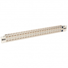 Patch panel průchozí STP stíněný pro montáž do racku 1U, 48x Cat6a, RJ45 Ethernet Patch panel průchozí STP stíněný pro montáž do racku 1U, 48x Cat6a, RJ45 Ethernet