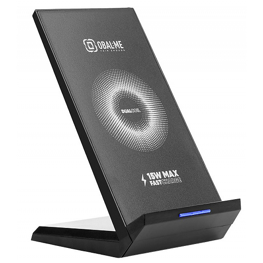 OBAL:ME StandCharger Bezdrátový Nabíjecí Stojánek na Stůl 15W Black OBAL:ME StandCharger Bezdrátový Nabíjecí Stojánek na Stůl 15W Black