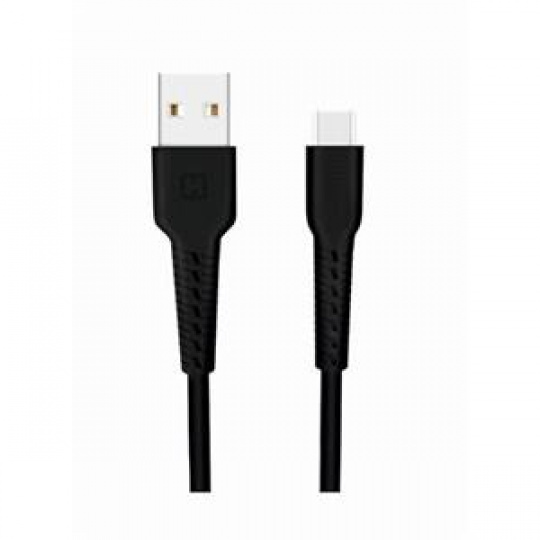 SWISSTEN DATOVÝ KABEL USB / USB-C 1,0 M ČERNÝ