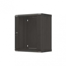 LANBERG 19" RACKOVÁ SKŘÍŇ PRO MONTÁŽ NA STĚNU 12U/540X350 (PLOCHÉ BALENÍ) S PROSKLENÝMI DVEŘMI ČERNÁ