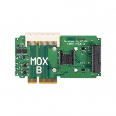 Turris MOX B, modul routeru Turris MOX, 1× mPCIe slot, 1× SIM slot, 1× 64 pin konektor pro připojení dalších modulů Turris MOX B, modul routeru Turris MOX, 1× mPCIe slot, 1× SIM slot, 1× 64 pin konektor pro připojení dalších modulů