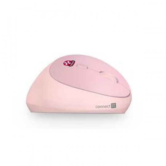 CONNECT IT FOR HEALTH LADIES PINK ergonomická vertikální myš, bezdrátová