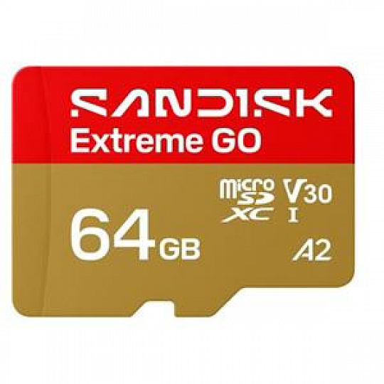SanDisk Extreme GO MicroSD UHS-I 64GB 170MB/s(R) / 80MB/s(W) SanDisk Extreme GO MicroSD UHS-I 64GB 170MB/s(R) / 80MB/s(W)