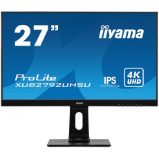 27" iiyama XUB2792UHSU-B1: IPS, 4K, 300cd/m2, 4ms, DVI, HDMI, DP, USB, height, pivot, černý