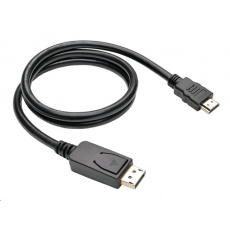 Kabel DisplayPort na HDMI C-TECH DisplayPort/HDMI, 2m, černý