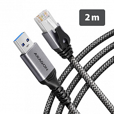 AXAGON ADE-AM20, USB-A Gigabit Ethernet adaptér s integrovaným síťovým CAT6 kabelem RJ-45 (2m) AXAGON ADE-AM20, USB-A Gigabit Ethernet adaptér s integrovaným síťovým CAT6 kabelem RJ-45 (2m)