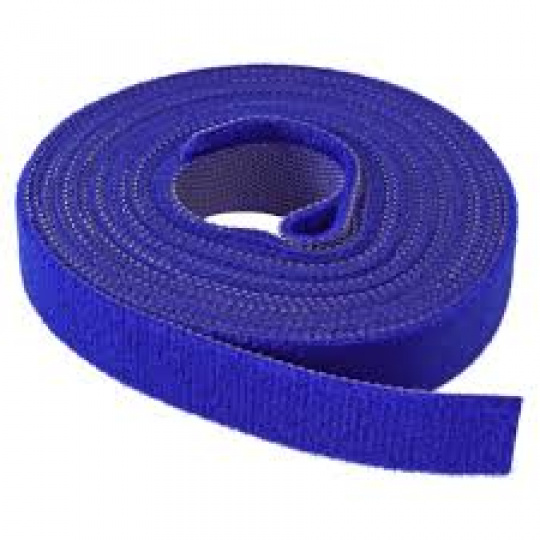 Vazací páska na suchý zip, 16 mm, 4 m, modrá