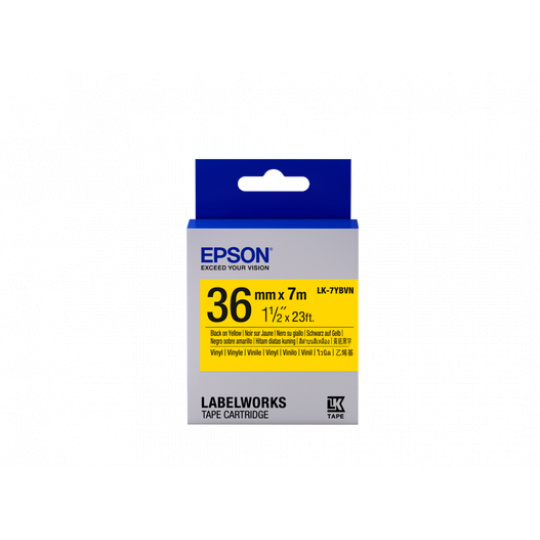 Epson Tape Cartridge LK-7YBVN Vinyl, Black/Yellow 36 mm / 7m
