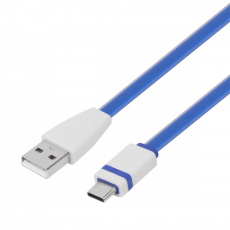 TB Touch USB-C/USB-A plochý kabel, 1m, modrý TB Touch USB-C/USB-A plochý kabel, 1m, modrý