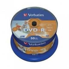 VERBATIM DVD-R AZO 4,7GB, 16x, printable, spindle 50 ks