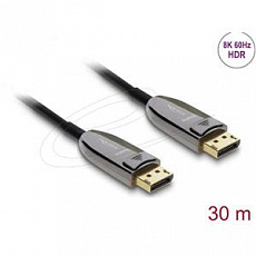 Delock Aktivní optický kabel DisplayPort 2.1 8K 60 Hz 40 Gbps 30 m