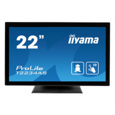 22"iiyama  T2234AS-B1: IPS, Full HD, 350cd/m2, HDMI, USB, černý