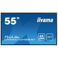 55" iiyama LH5551UHSB-B1: IPS,4K UHD,24/7 55" iiyama LH5551UHSB-B1: IPS,4K UHD,24/7